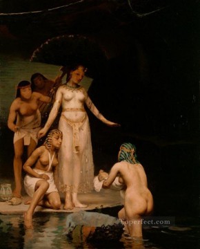  Moses Oil Painting - The Discovery of Moses female nude Paul Peel